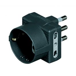 ADAPTER PLUG 16A 3 PLACES 2 SOCKETS 2 SOCKETS 10/16A 1 UNIVERSAL BLACK