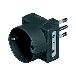 ADAPTER PLUG 10A 3 PLACES 2 SOCKETS 10A 1 SCHUKO ANTHRACITE