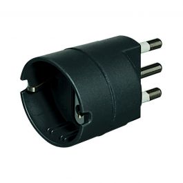 ADAPTER PLUG 16A BLACK SCHUKO SOCKET
