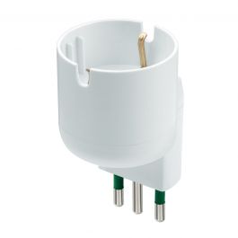 ADAPTER PLUG 10A SPACE-SAVING SCHUKO SOCKET WHITE
