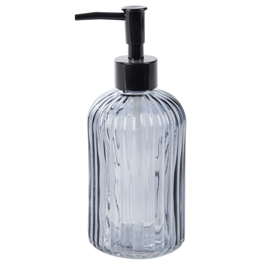 Casa VITRUM Soap dispenser black, dark grey, H 19 cm - Ø 7,5 cm