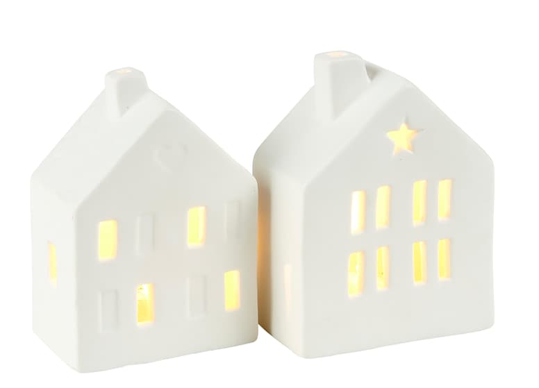 Casa CASITA Decoration with white LED lights, H 11 x W 8,5 x D 5 cm