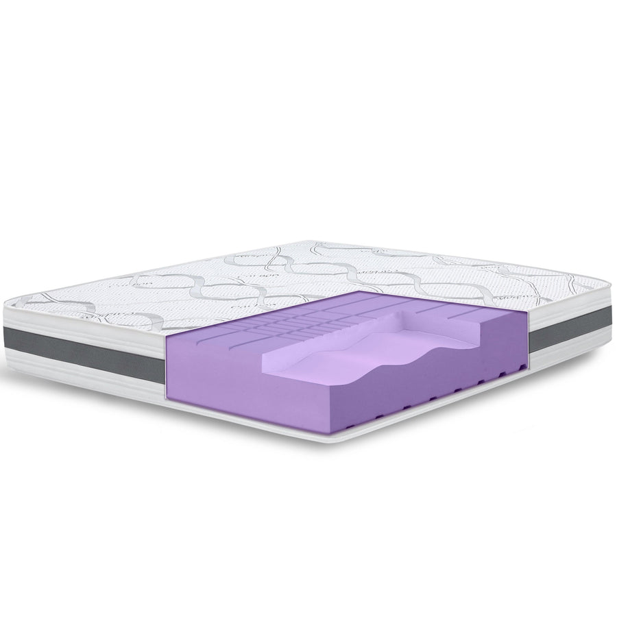 The White Stone Medium-Firm Mattress 80 x 190 cm | Height 25 cm | Hypoallergenic, Antibacterial, and Breathable Fabric | Orthopedic and Contouring Properties