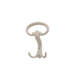 WHITE ZAMAK COAT HOOK 3 PLACES