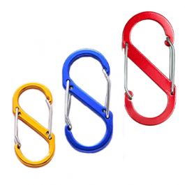 SET OF 3 CARABINERS S YELLOW/M BLUE/L RED
