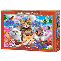 Puzzle 500 Pezzi - Kittens with Flowers