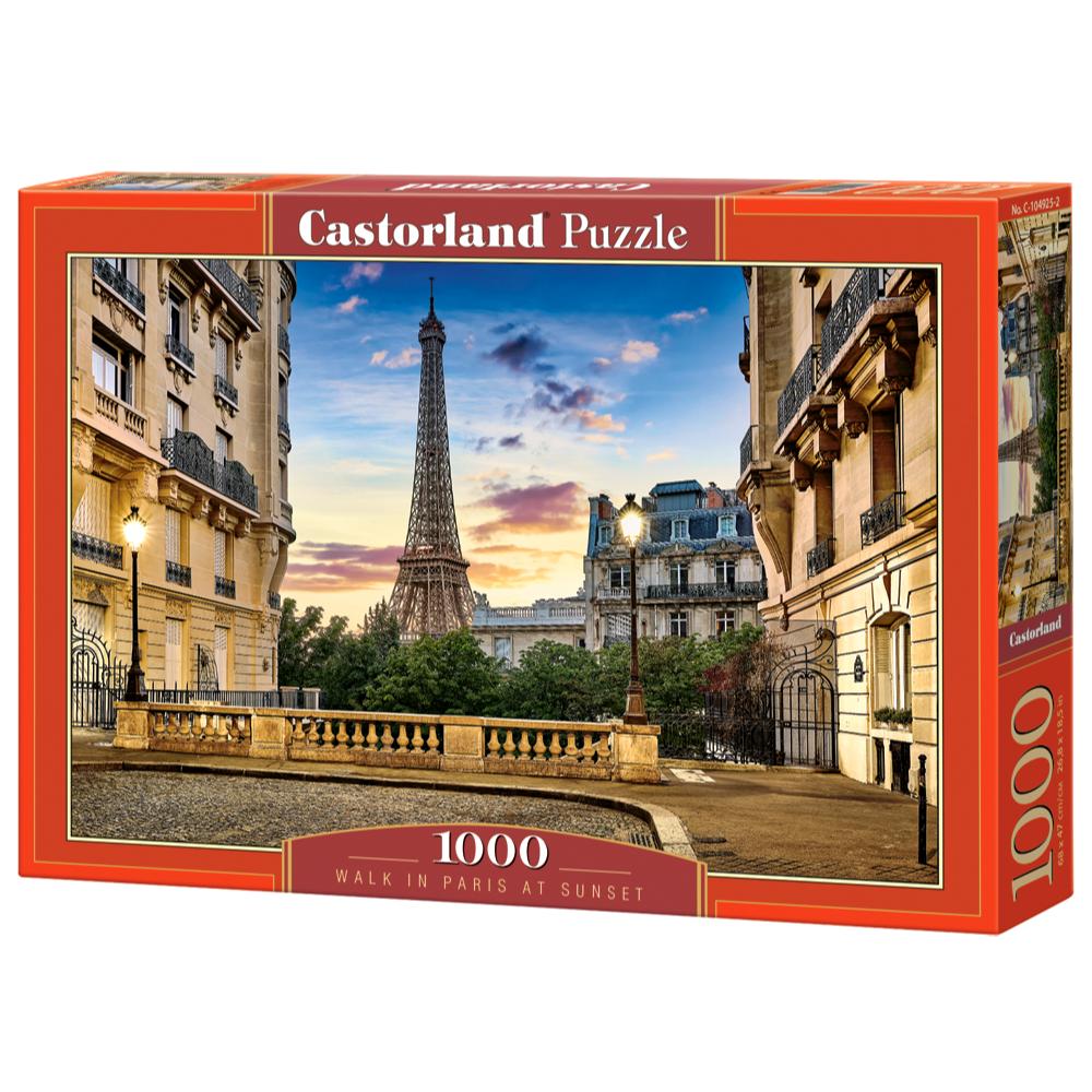 Puzzle 1000 Pezzi - Walk in Paris at Sunset