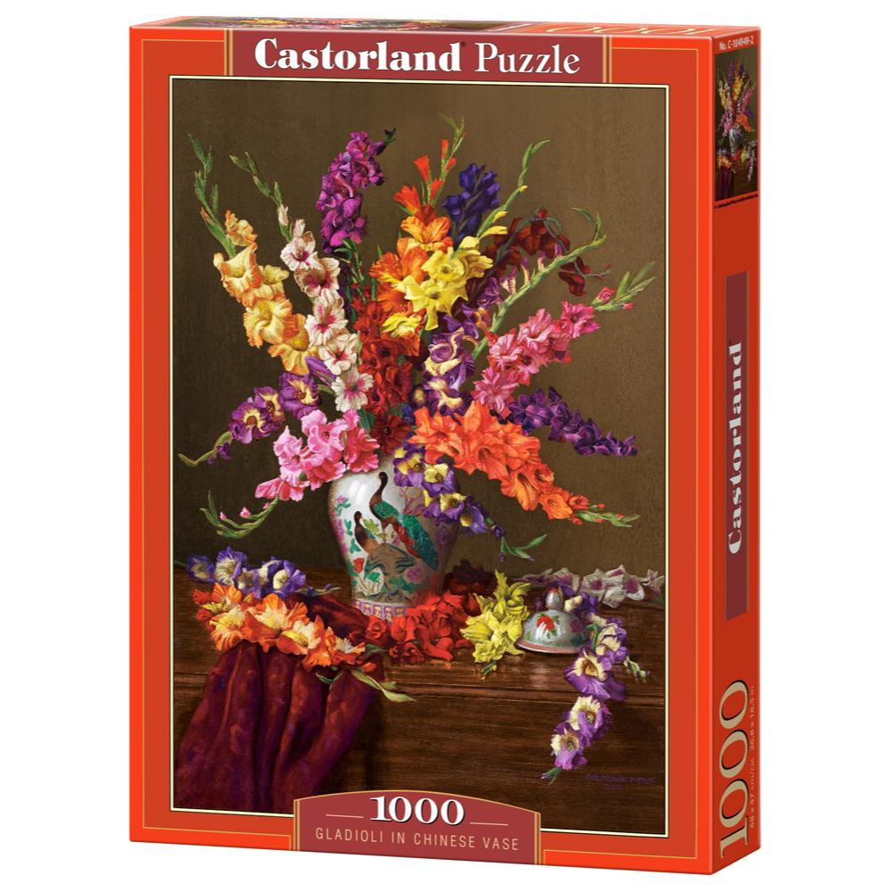 1000 Piece Puzzle - Gladioli in Chinese Vase
