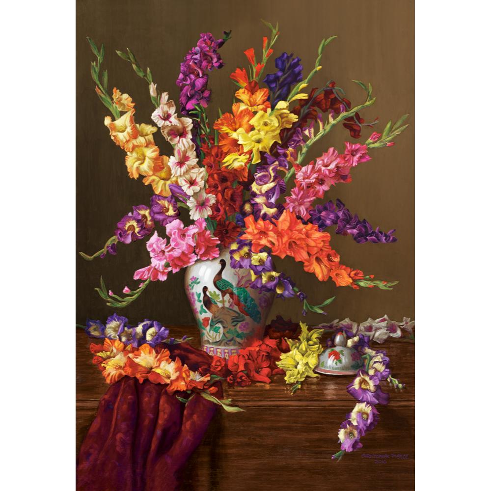 1000 Piece Puzzle - Gladioli in Chinese Vase