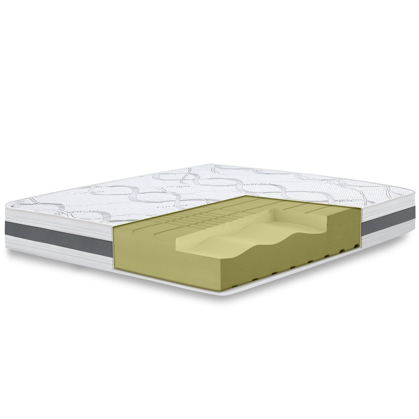 The White Stone Medium-Firm Mattress 80 x 190 cm | Height 20 cm | Hypoallergenic, Antibacterial, and Breathable Fabric | Orthopedic and Contouring Properties