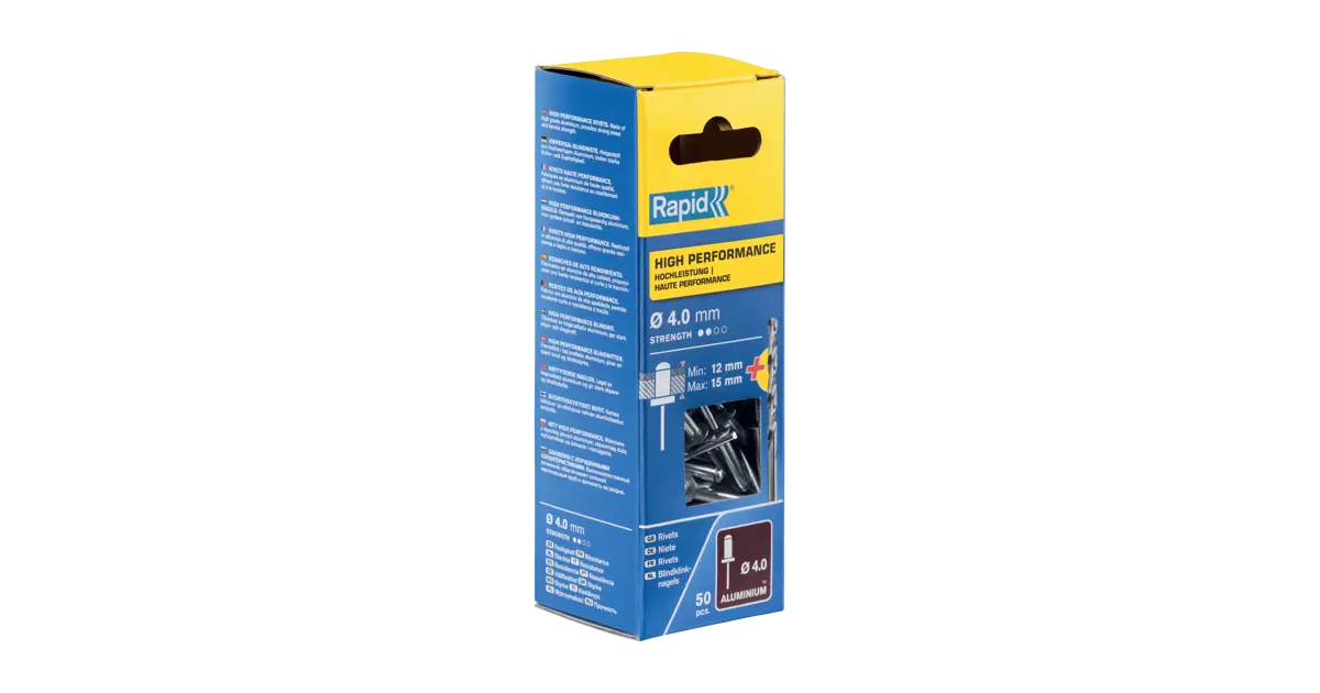 RIVETS 4X18MM ALU + DRILL BIT B