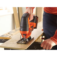 BLACK & DECKER JIGSAW, MAX. CUTTING HEIGHT 19MM, WITHOUT BATTERY AND C