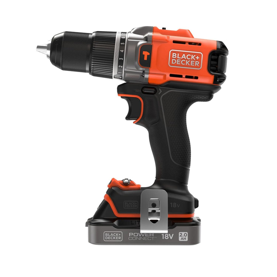 Bricocenter BLACK&DECKER 18V IMPACT DRILL, 2 2.0AH BATTERIES, CHARGER