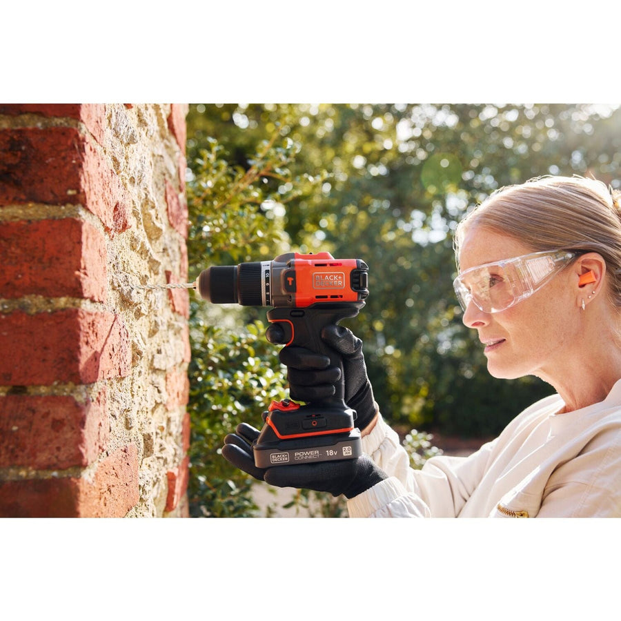 Bricocenter BLACK&DECKER 18V IMPACT DRILL, 2 2.0AH BATTERIES, CHARGER