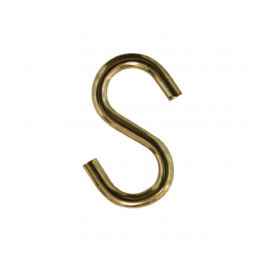 20 BRASS-PLATED S-HOOKS D.2.5