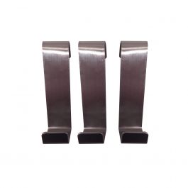 SET 3 DOOR HANGERS NICKEL SATINLESS L2xH8,5 CM