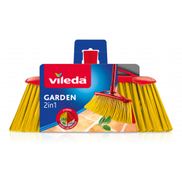 VILEDA GARDEN BROOM 2IN1
