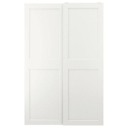 GRIMO Pair of Sliding Doors, White, 150×236 cm