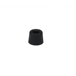PACK OF TWO PLASTIC SCREW-ON DOORSTOPS HEIGHT 28 MM 32DMM COLOUR BLACK