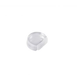 PACK OF ONE 4.5*1.5 CM TRANSPARENT PLASTIC ADHESIVE DOORSTOP