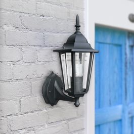 MILANO ASCENDING WALL LIGHT ALUMINIUM BLACK 37X21 CM E27=60W IP44