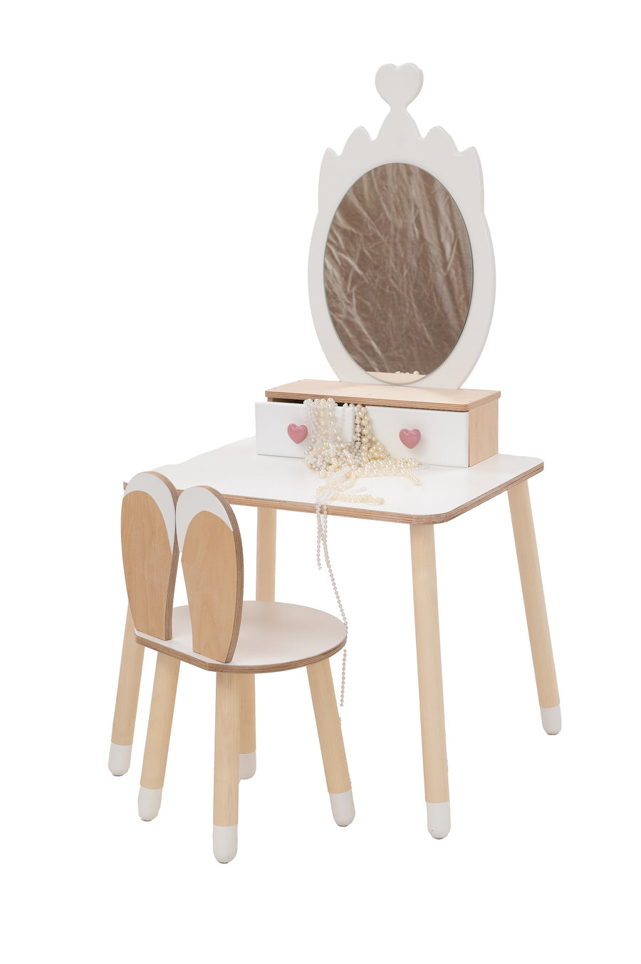 Princess Beauty Table with Mirror- Crown