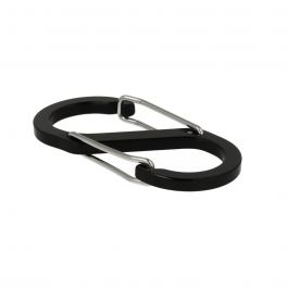 50 MM BLACK METAL SPRING-LOADED STANDERS CARABINER