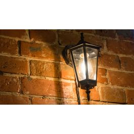 MILANO WALL LIGHT DESCENDING ALUMINIUM BLACK 37X21 CM E27=60W IP44