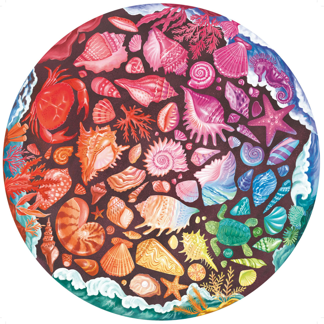 500 Piece Puzzle - Circle of Colors: Shells