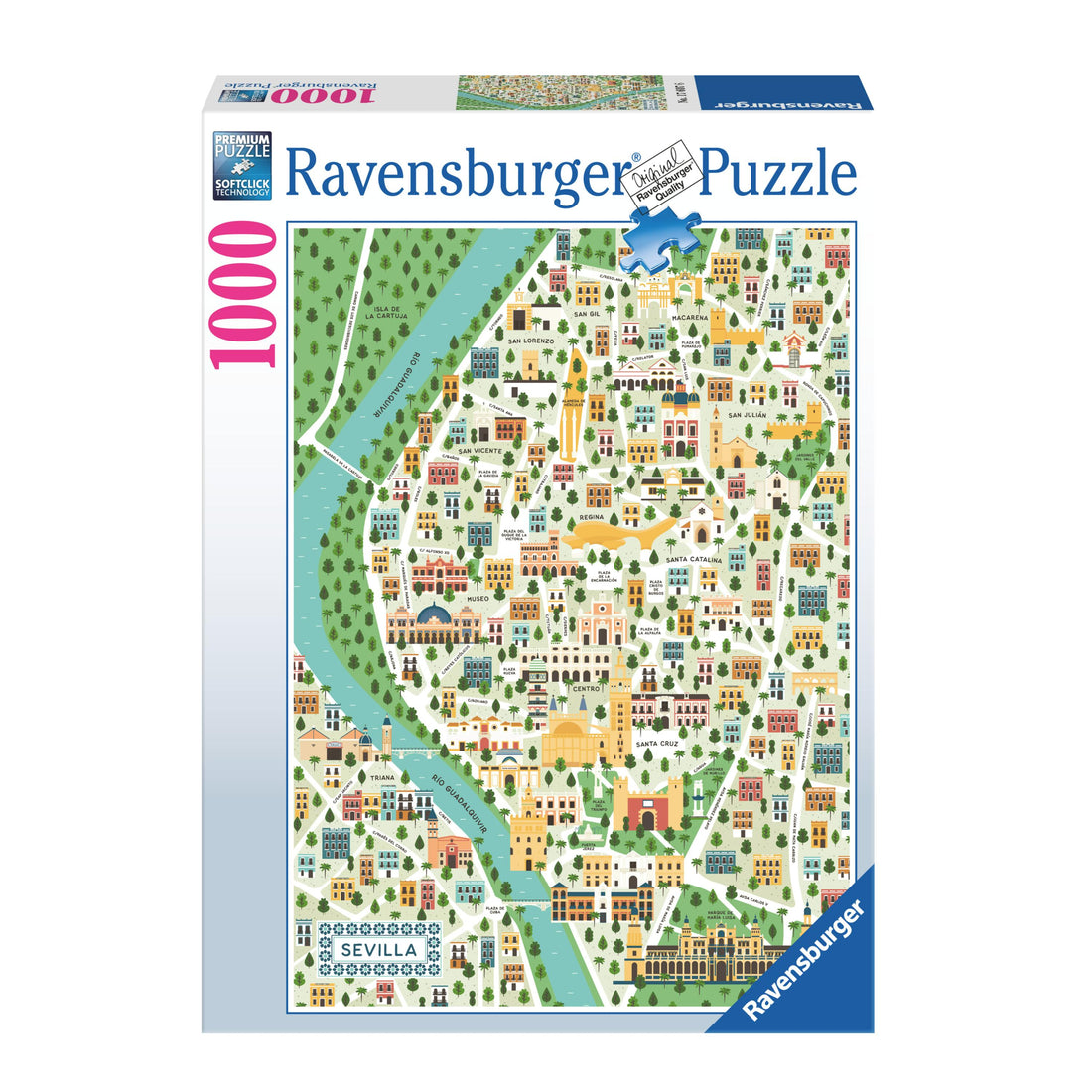 1000 Piece Puzzle - Map of Seville
