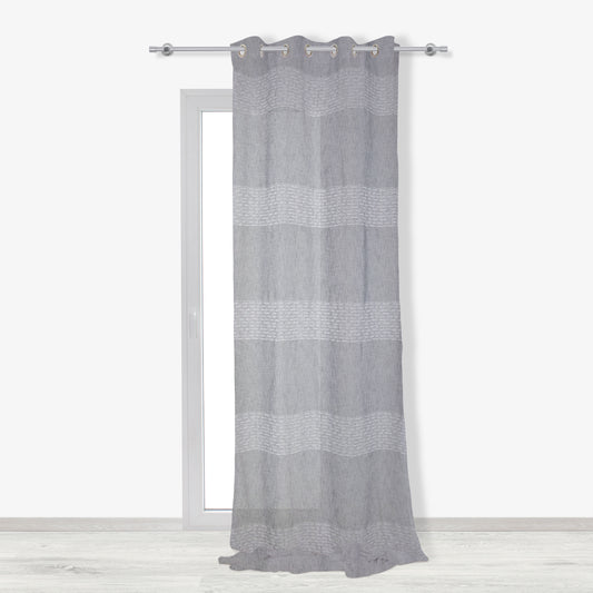 Violetta grey filter curtain with eyelets, 140 x 280 cm