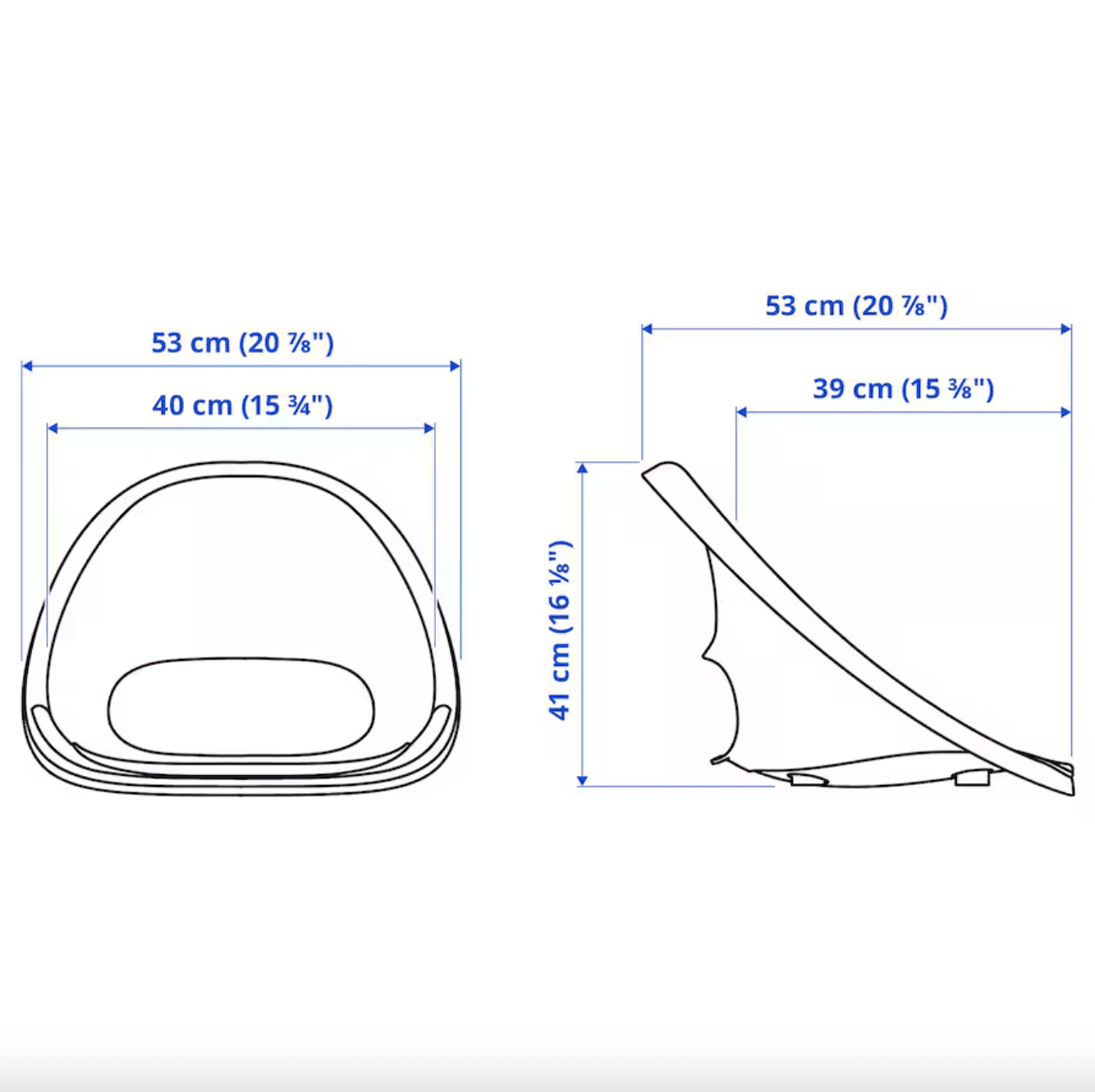 Ikea ELDBERGET - Seat, dark gray