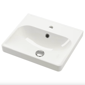 Ikea ORRSJÖN Semi-recessed wash-basin, white, 50x44 cm