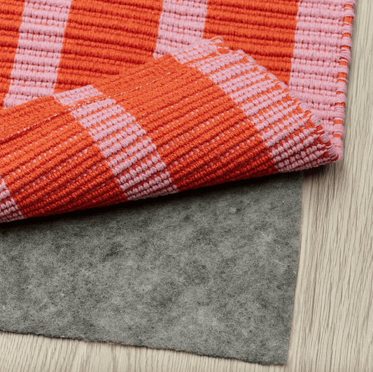 Ikea VÄGSKYLT - Rug, flatwoven, pink/orange, 80x150 cm