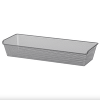 KOMPLEMENT mesh basket, dark grey, 100x35 cm