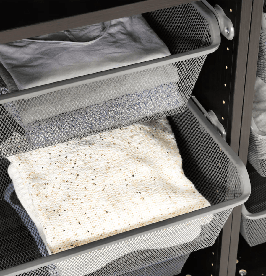 Ikea KOMPLEMENT - Mesh basket, dark gray, 100x35 cm