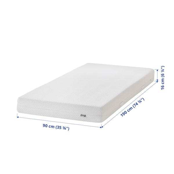 Ikea ÅBYGDA Foam mattress firm/white 90x190 cm , 90x190 cm
