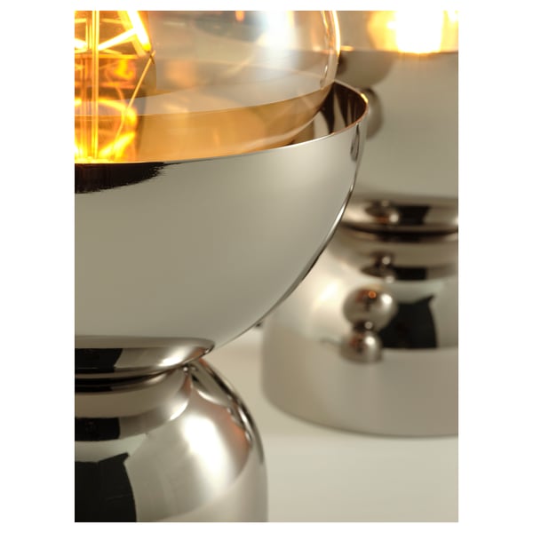 ACKJA table lamp, nickel-plated, 15 cm