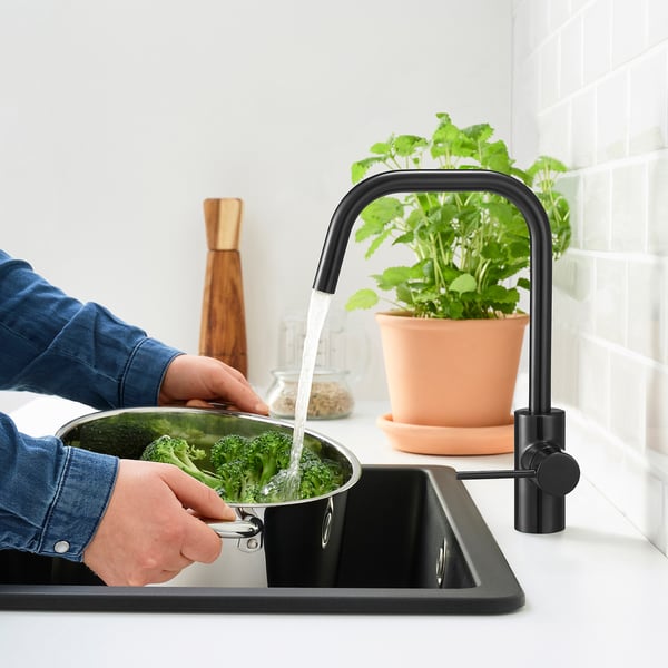 ÄLMAREN kitchen mixer tap, black