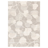 ÄLSKEGRAS rug, low pile, grey beige/leaf pattern, 160x230 cm