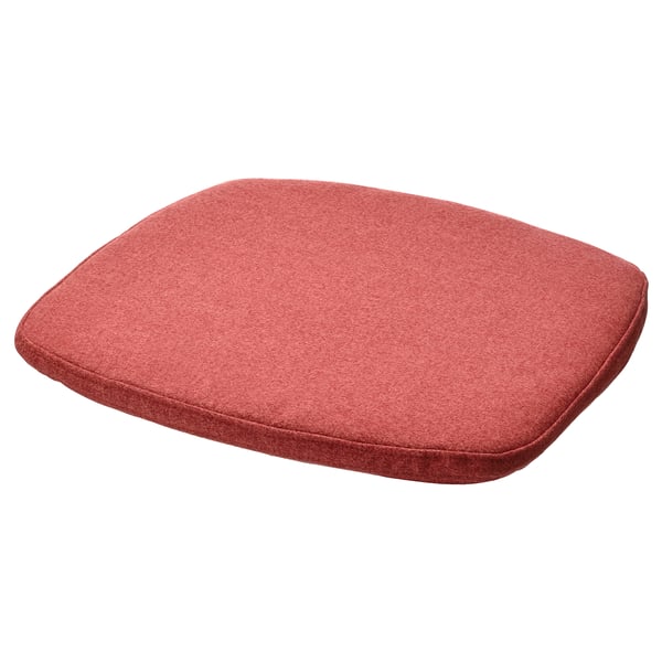 ÄLVGRÄSMAL chair pad, red, 32.6/31.3x33x3 cm