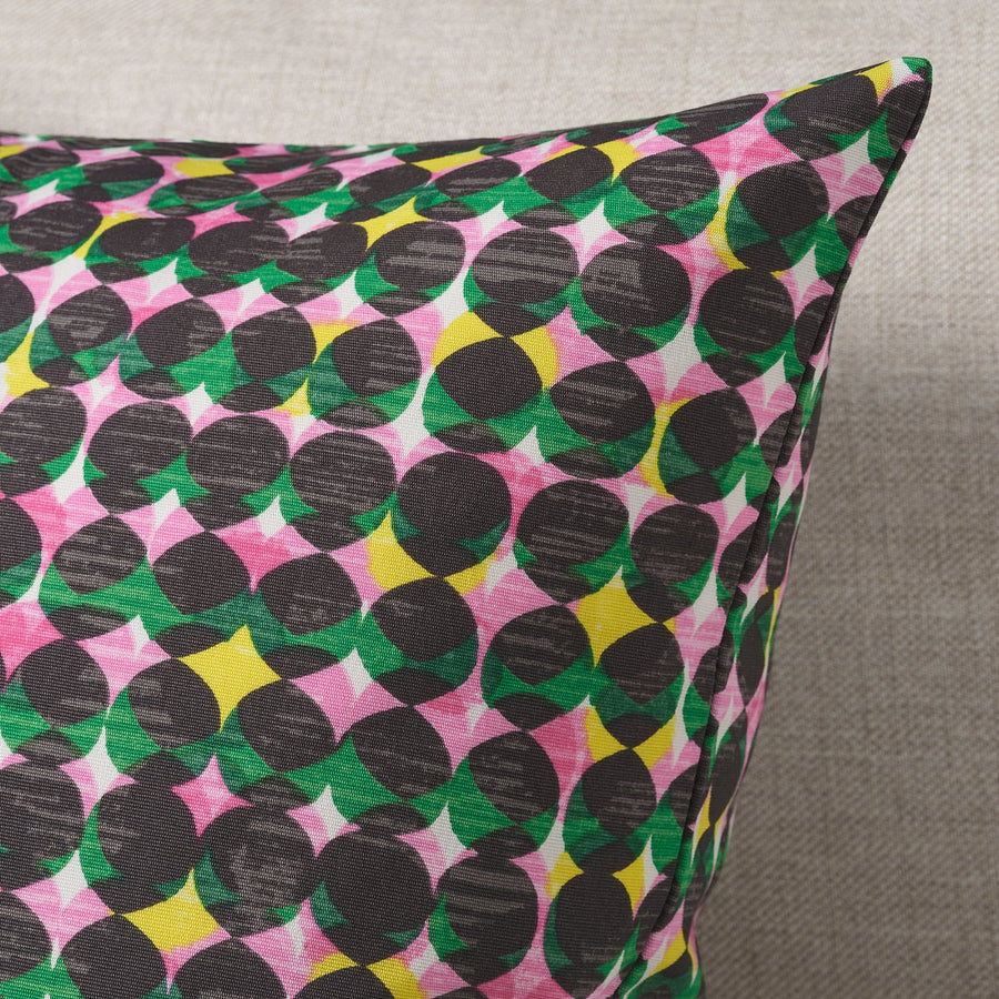 ÄLVSJÖSKOGEN cushion cover, pink/green, 50x50 cm