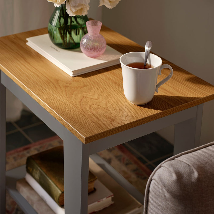 ÄMMARYD side table, grey, 59x40 cm