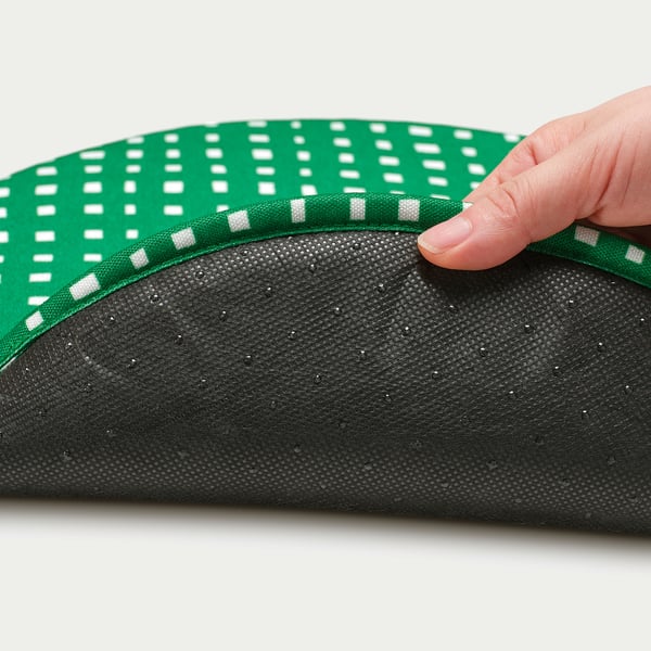 ÄNGSFRÄKEN chair pad, green/white, 36 cm