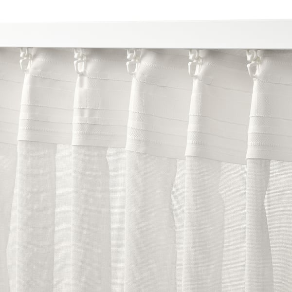 ÄNGSFRYLE sheer curtain, 1 piece, white/with heading tape, 300x300 cm