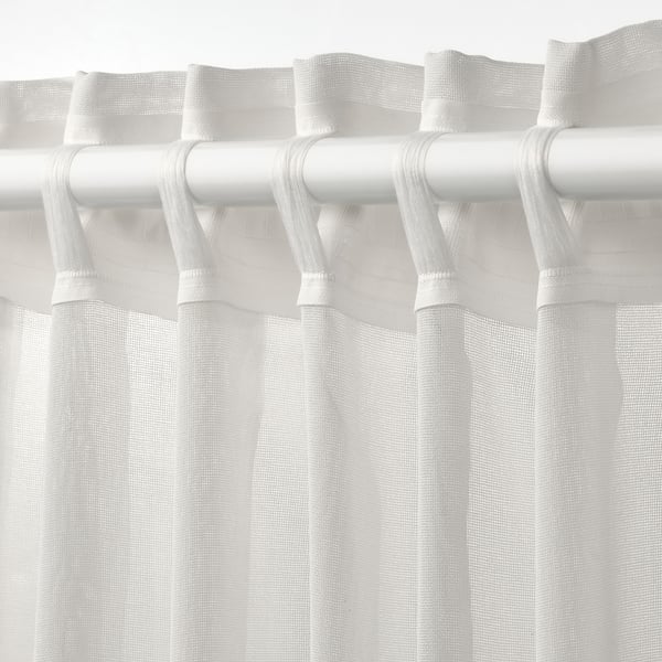 ÄNGSFRYLE sheer curtain, 1 piece, white/with heading tape, 300x300 cm