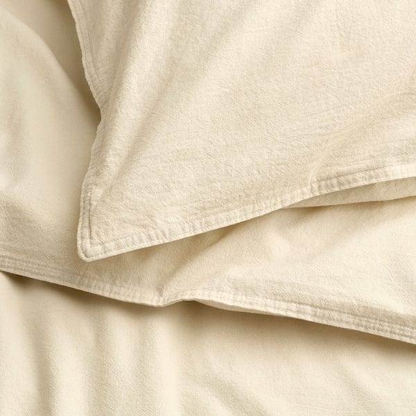 Ikea ÄNGSLILJA - Duvet cover and 2 pillowcases, natural, 240x220/50x80 cm