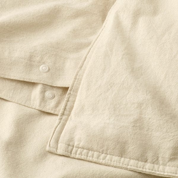 Ikea ÄNGSLILJA - Duvet cover and 2 pillowcases, natural, 240x220/50x80 cm