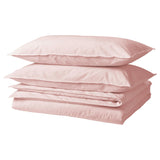 ÄNGSLILJA duvet cover and 2 pillowcases, light pink, 240x220/50x80 cm