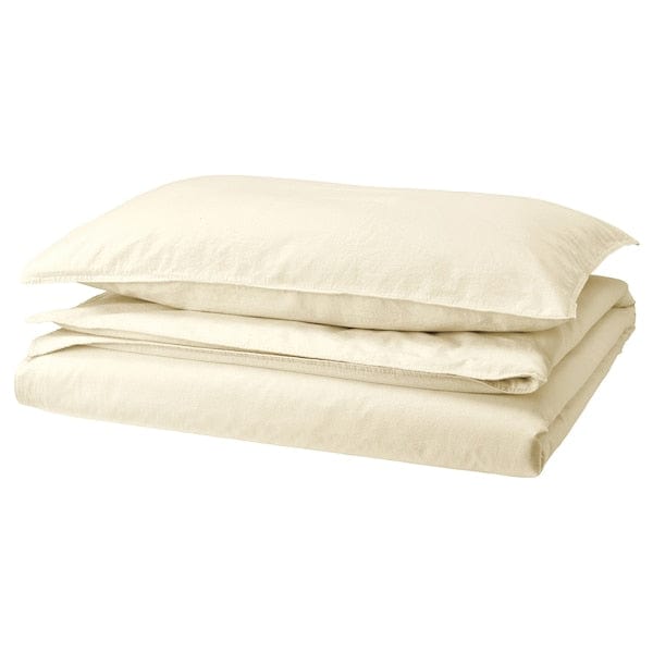 Ikea ÄNGSLILJA - Duvet cover and pillowcase, natural, 150x200/50x80 cm